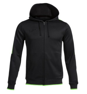 Joma Kapuzenjacke Olimpiada Full-Zip (Fleece-Futter) schwarz/grün Herren