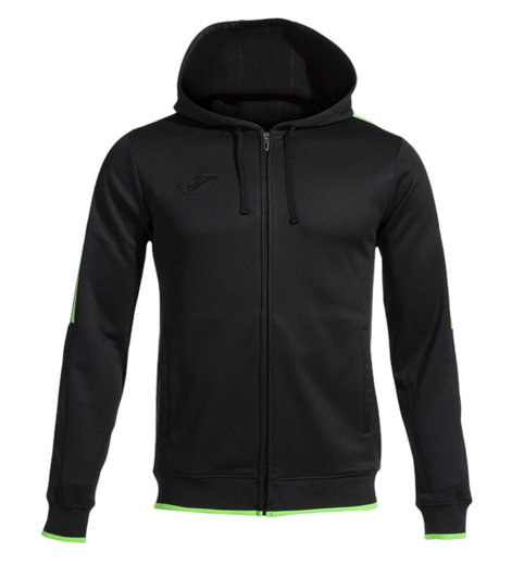 Joma Kapuzenjacke Olimpiada Full-Zip (Fleece-Futter) schwarz/grün Herren