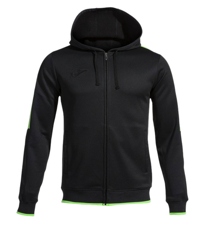 Joma Kapuzenjacke Olimpiada Full-Zip (Fleece-Futter) schwarz/grün Herren