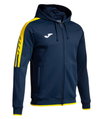 Joma Kapuzenjacke Olimpiada Full-Zip (Fleece-Futter) marineblau/gelb Herren