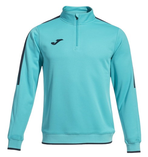 Joma Pullover Olimpiada Sweatshirt (Half-Zip, 100% Polyester) türkis/schwarz Herren