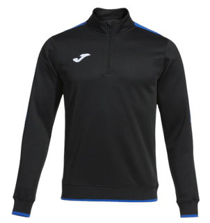Joma Pullover Olimpiada Sweatshirt (Half-Zip, 100% Polyester) schwarz/royalblau Herren