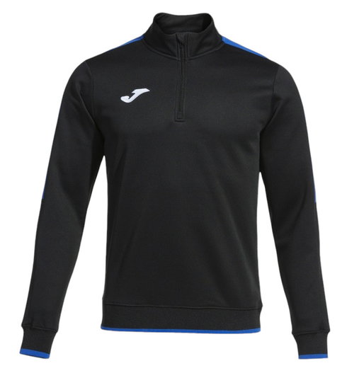 Joma Pullover Olimpiada Sweatshirt (Half-Zip, 100% Polyester) schwarz/royalblau Herren
