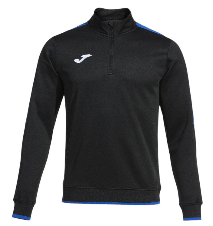 Joma Pullover Olimpiada Sweatshirt (Half-Zip, 100% Polyester) schwarz/royalblau Herren