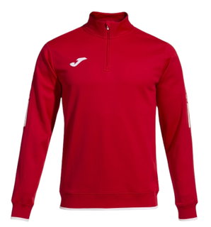 Joma Pullover Olimpiada Sweatshirt (Half-Zip, 100% Polyester) rot Herren