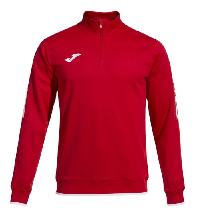 Joma Pullover Olimpiada Sweatshirt (Half-Zip, 100% Polyester) red Men's