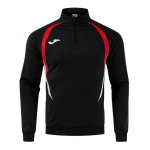 Joma Langarmshirt Championship 20 Sweatshirt (1/4 Zip, bequem, rec. Polyester) schwarz/rot Herren