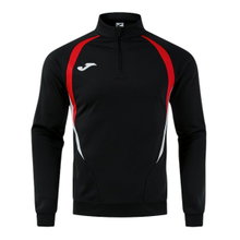 Joma Long Sleeve Championship 20 Sweatshirt (1/4 Zip, comfortable, recycled Polyester) black/red Men's
