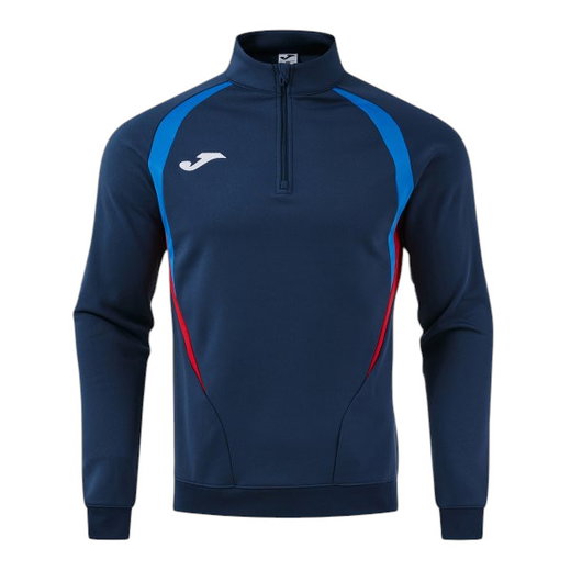 Joma Langarmshirt Championship 20 Sweatshirt (1/4 Zip, bequem, rec. Polyester) dunkelblau/royalblau Herren