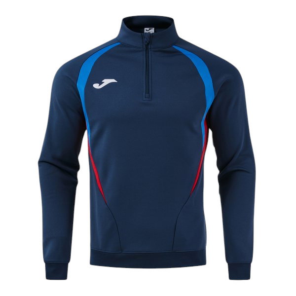 Joma Langarmshirt Championship 20 Sweatshirt (1/4 Zip, bequem, rec. Polyester) dunkelblau/royalblau Herren