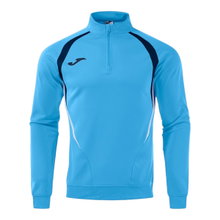 Joma Langarmshirt Championship 20 Sweatshirt (1/4 Zip, bequem, rec. Polyester) hellblau/dunkelblau Herren