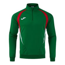 Joma Long Sleeve Championship 20 Sweatshirt (1/4 Zip, comfortable, recycled Polyester) green/red Men's
