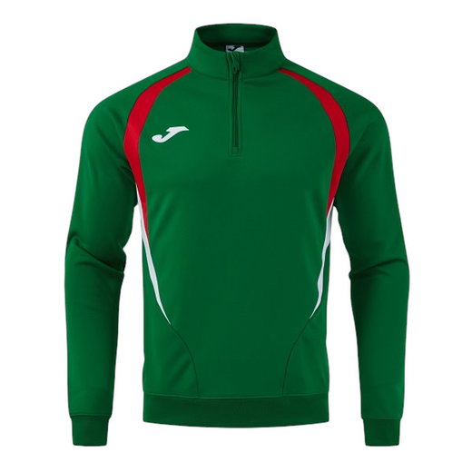 Joma Langarmshirt Championship 20 Sweatshirt (1/4 Zip, bequem, rec. Polyester) grün/rot Herren