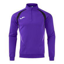 Joma Long Sleeve Championship 20 Sweatshirt (1/4 Zip, comfortable, recycled Polyester) purple/black Men's
