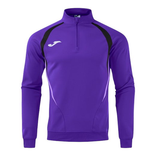Joma Langarmshirt Championship 20 Sweatshirt (1/4 Zip, bequem, rec. Polyester) violett/schwarz Herren