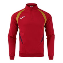Joma Long Sleeve Championship 20 Sweatshirt (1/4 Zip, comfortable, recycled Polyester) red/dark blue Men's