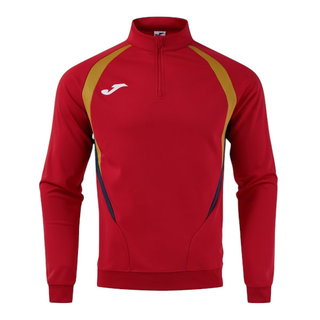 Joma Langarmshirt Championship 20 Sweatshirt (1/4 Zip, bequem, rec. Polyester) rot/dunkelblau Herren