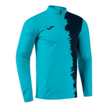 Joma Long Sleeve Shirt Picacho City Sweatshirt (1/4 Zip, durable, comfortable fit) turquoise/dark blue men's
