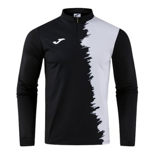 Joma Langarmshirt Picacho City Sweatshirt (1/4 Zip, strapazierfähig, bequeme Passform) schwarz/weiss Herren