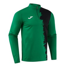 Joma Long Sleeve Shirt Picacho City Sweatshirt (1/4 Zip, durable, comfortable fit) green/black men's