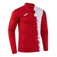 Joma Long Sleeve Shirt Picacho City Sweatshirt (1/4 Zip, durable, comfortable fit) red/white men's