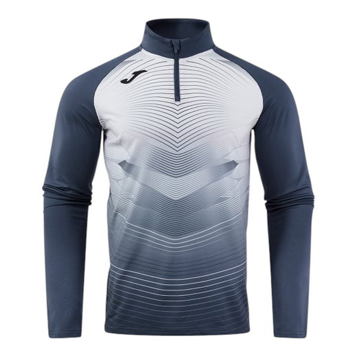 Joma Lauf-Langarmshirt Elite XII Sweatshirt (optimale Bewegungsfreiheit, 1/4 Zip) grau Herren