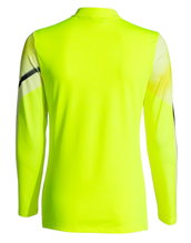 Joma Elite XI Running Long Sleeve Shirt (Sweatshirt, Half-Zip) Fluorescent Yellow/Black Ladies