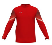 Joma Elite XI Long Sleeve Running Shirt (Sweatshirt, Half-Zip) red/white Ladies