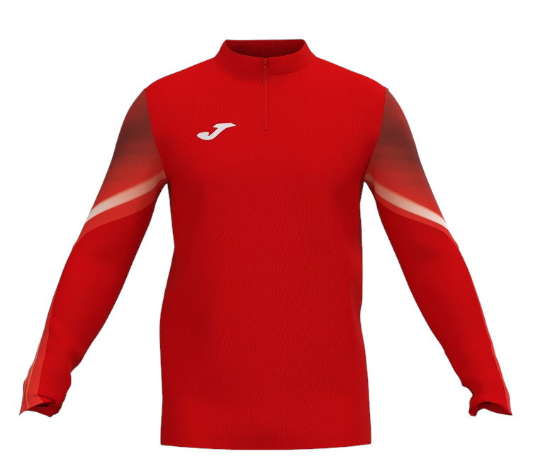 Joma Lauf-Langarmshirt Elite XI (Sweatshirt, Half-Zip) rot/weiss Damen