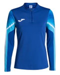 Joma Lauf-Langarmshirt Elite XI (Sweatshirt, Half-Zip) royalblau/weiss Damen
