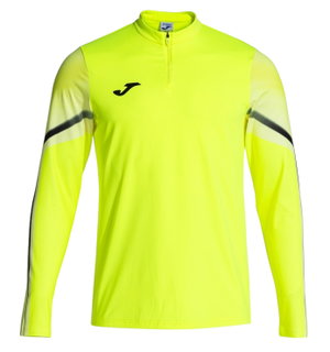 Joma Lauf-Langarmshirt Elite XI (Sweatshirt, Half-Zip) fluogelb/schwarz Herren