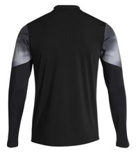 Joma Elite XI Long Sleeve Running Shirt (Sweatshirt, Half-Zip) black/anthracite grey men's