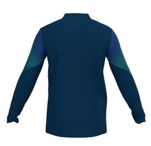 Joma Elite XI Long Sleeve Running Shirt (Sweatshirt, Half-Zip) navy blue/fluorescent green men's