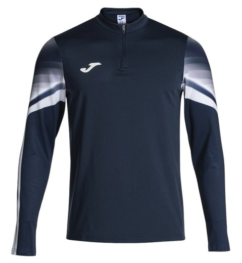 Joma Lauf-Langarmshirt Elite XI (Sweatshirt, Half-Zip) marineblau/weiss Herren
