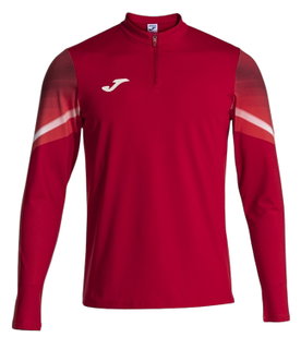 Joma Lauf-Langarmshirt Elite XI (Sweatshirt, Half-Zip) rot/weiss Herren