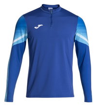 Joma Elite XI Long Sleeve Running Shirt (Sweatshirt, Half-Zip) royal blue/white Men's