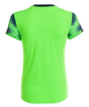 Joma Lauf-Shirt Elite XI (schnelltrocknend, atmungsaktiv) fluogrün/marineblau Damen
