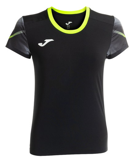 Joma Lauf-Shirt Elite XI (schnelltrocknend, atmungsaktiv) schwarz/neongelb Damen