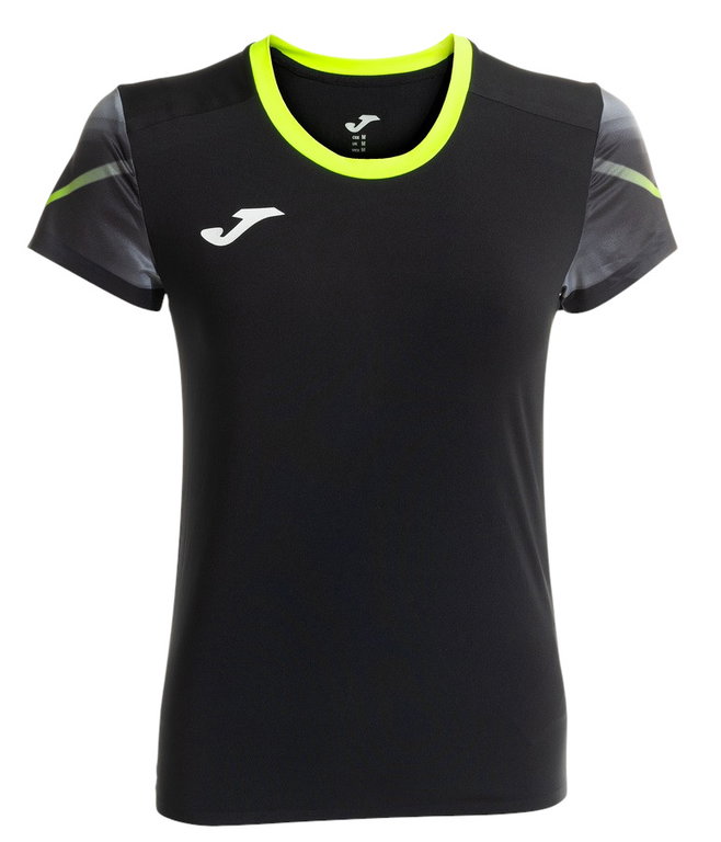 Joma Lauf-Shirt Elite XI (schnelltrocknend, atmungsaktiv) schwarz/neongelb Damen