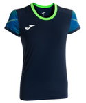 Joma Lauf-Shirt Elite XI (schnelltrocknend, atmungsaktiv) marineblau/fluogrün Damen