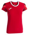 Joma Lauf-Shirt Elite XI (schnelltrocknend, atmungsaktiv) rot/weiss Damen