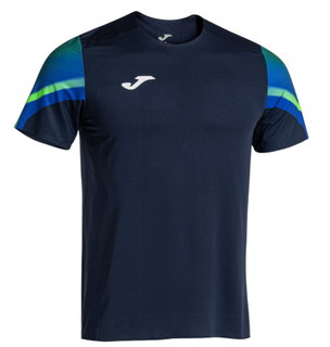 Joma Elite XI Running Shirt (quick-drying, breathable) navy blue/fluorescent green Men's