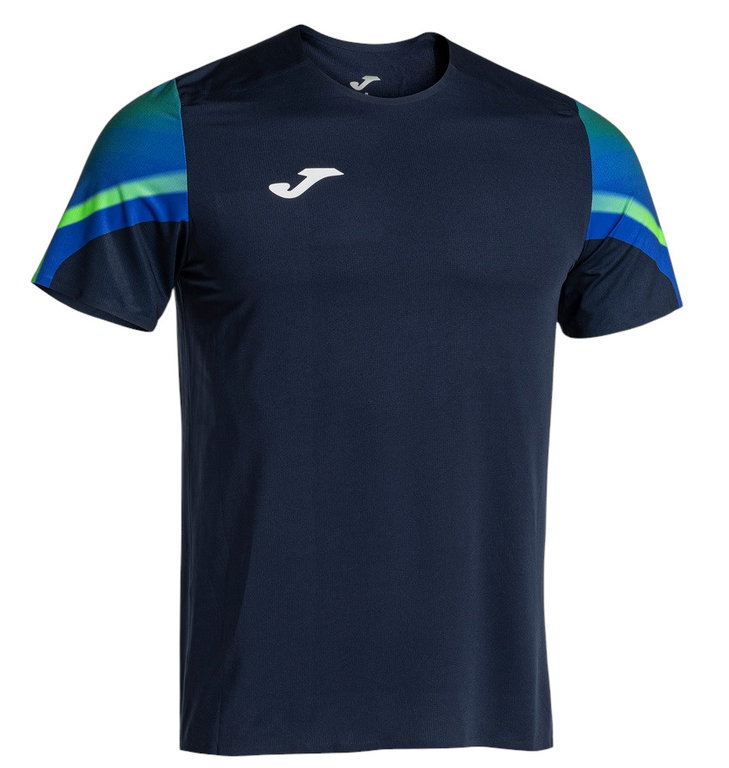 Joma Elite XI Running Shirt (quick-drying, breathable) navy blue/fluorescent green Men's