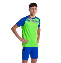 Joma Lauf-Shirt Elite X (optimale Bewegungsfreiheit, leicht) grün/royalblau Herren