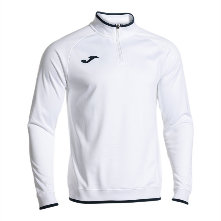 Joma Pullover Combi Premium Sweatshirt (pół-zamek, stójka) biały/granatowy mężczyźni