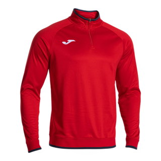 Joma Pullover Combi Premium Sweatshirt (Half-Zip, Stehkragen) rot/navyblau Herren