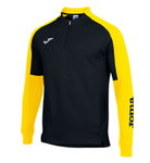 Joma Pullover Eco Championship Sweatshirt (Half-Zip, high wearing comfort) black/yellow men's