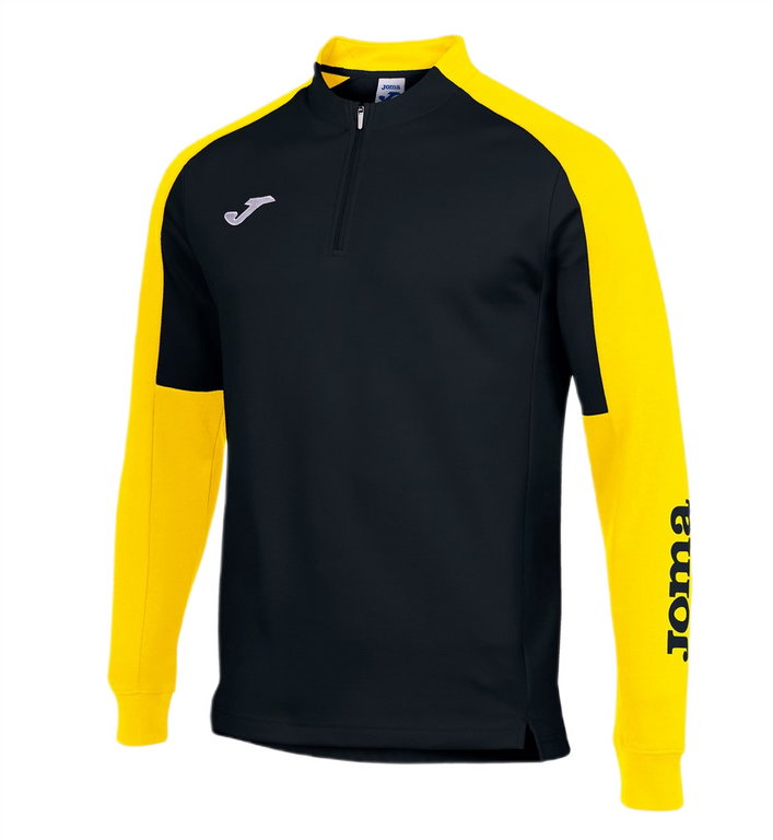 Joma Pullover Eco Championship Sweatshirt (Half-Zip, high wearing comfort) black/yellow men's