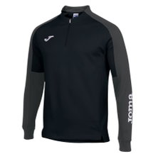 Joma Pullover Eco Championship Sweatshirt (Half-Zip, high wearing comfort) black/anthracite grey men's