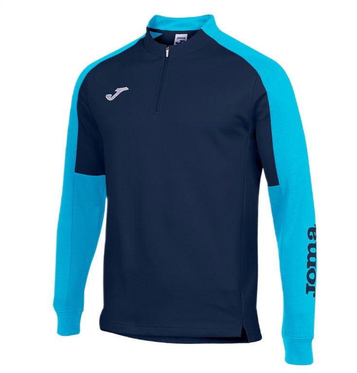Joma Pullover Eco Championship Sweatshirt (Half-Zip, hoher Tragekomfort) marineblau/türkis Herren